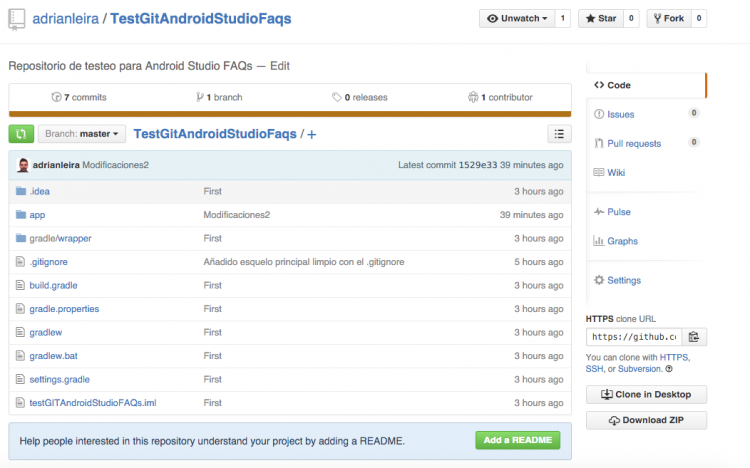 Cómo usar Git en Android Studio