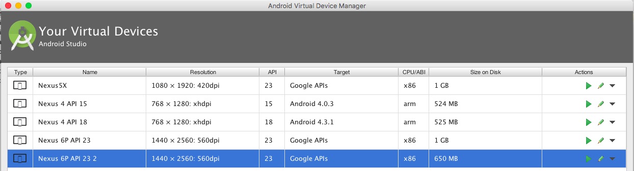 crear emulador android studio